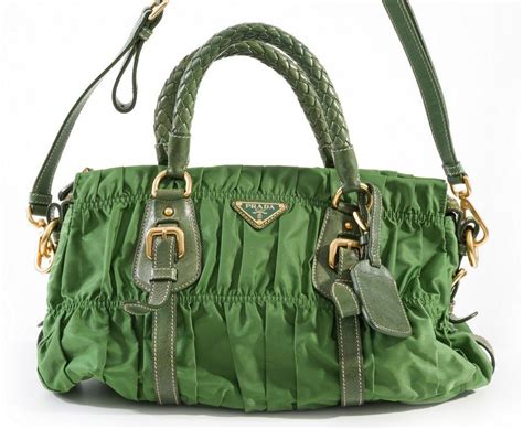 green prada bag nylon|Prada nylon drawstring bag.